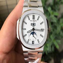 NAUTILUS 5726 COMPLICATED SS 1:1 BEST EDITION WHITE TEXTURED DIAL ON SS BRACELE