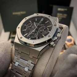 Audemars Piguet Royal Oak Chrono Silver Black Dial
