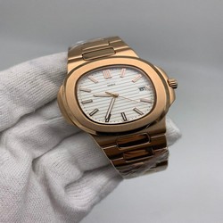 PP Nautilu White Dial Solid Steel Gold