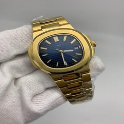 PP Nautilu Blue Dial Limon Steel Strap