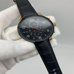 MonBla Classic BlackDial Chrono World Lither Strap