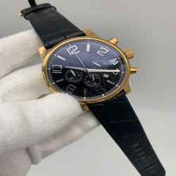 MonBla Classic BlackDial Chrono Lither Strap