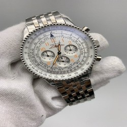 Breitling Navitimer White Chrono High Version on SS Strap