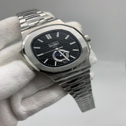 PP Nautilu White Dial Steel Strap