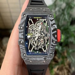 RM035-02 Real NTPT ZF 1:1 Best Edition Skeleton Dial on Black Rubber Strap V3