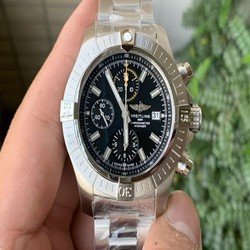 Avenger II Seawolf Chronograph PVD OXF Best Edition Black Dial on Black SS Strap A7750