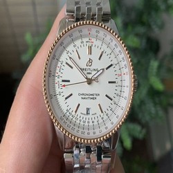 Navitimer 1 SS 38mm TF 1:1 Best Edition RG Bezel White Dial on SS Bracelet A2824