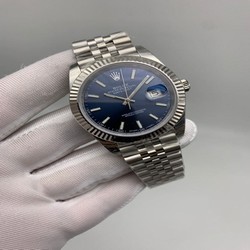 Roler Data Blue Dial on Solid Steel Strap