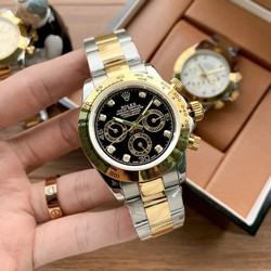 Rolex Daytona Black Dial Diamond on SG Strap