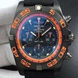 Avenger II Seawolf Chronograph PVD Titanium OXF Best Edition Black Dial on Black Nylon Strap A7750