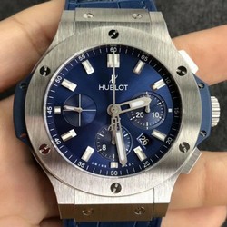 Big Bang 44mm SS V6F 1:1 Best Edition Blue Dial on Blue Gummy Strap HUB4104