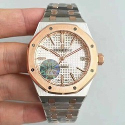 Royal Oak 15400 RG/SS White OMF 1:1 MY9015 Mod 3120