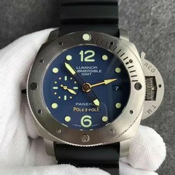 PAM719 S Titanium "Pole2Pole " VSF 1:1 Best Edition on Black Rubber Strap P.9001 Super Clone