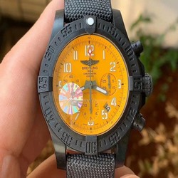 Avenger Hurricane 45mm Chrono GF 1:1 Best Edition Yellow Dial on Black Nylon Strap A7750