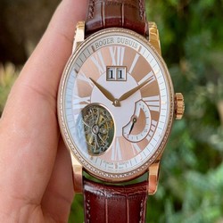 Roger Dubuis Hommage Flying Tourb RDDBHO0568 RG/LE Wht/Wht A Tour