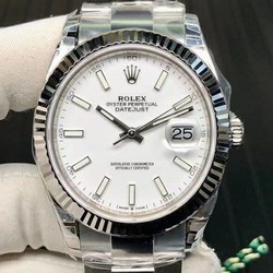 Rolex Date Just 41mm Oys Flt 904L SS/SS Grey/Stk VSF VS3235