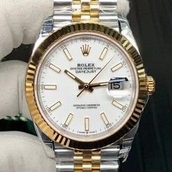 Rolex Date Just41mm Jubilee Flt 904L YG/SS Gold/Stk VSF VS3235