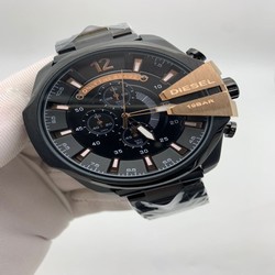 Diesel Full Black Bronze on Black SS Strap