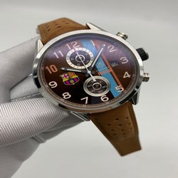 Tag Heuer Messi Carrera Brown Dial on Brown Leather Strap