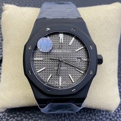 Royal Oak 41mm 15400 DLC ZF 1:1 Best Edition Gray Textured Dial on DLC Bracelet A3120