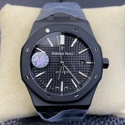 Royal Oak 41mm 15400 DLC ZF 1:1 Best Edition Black Textured Dial on DLC Bracelet A3120