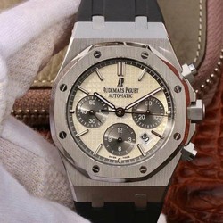 AP0608B - Royal Oak Chronograph 1:1 Best Edition 26331ST SS/RU Wht/Blk