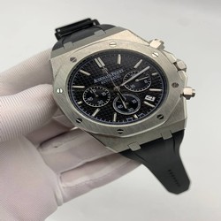 Audemars Piguet Black Dial Chrono High Version Rubber Strap