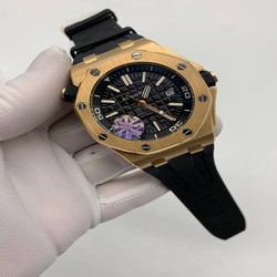 Audemars Piguet Black Dial Diver High Version Rubber Strap