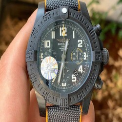 Avenger Hurricane 45mm Chrono GF 1:1 Best Edition Black Dial on Black Nylon Strap